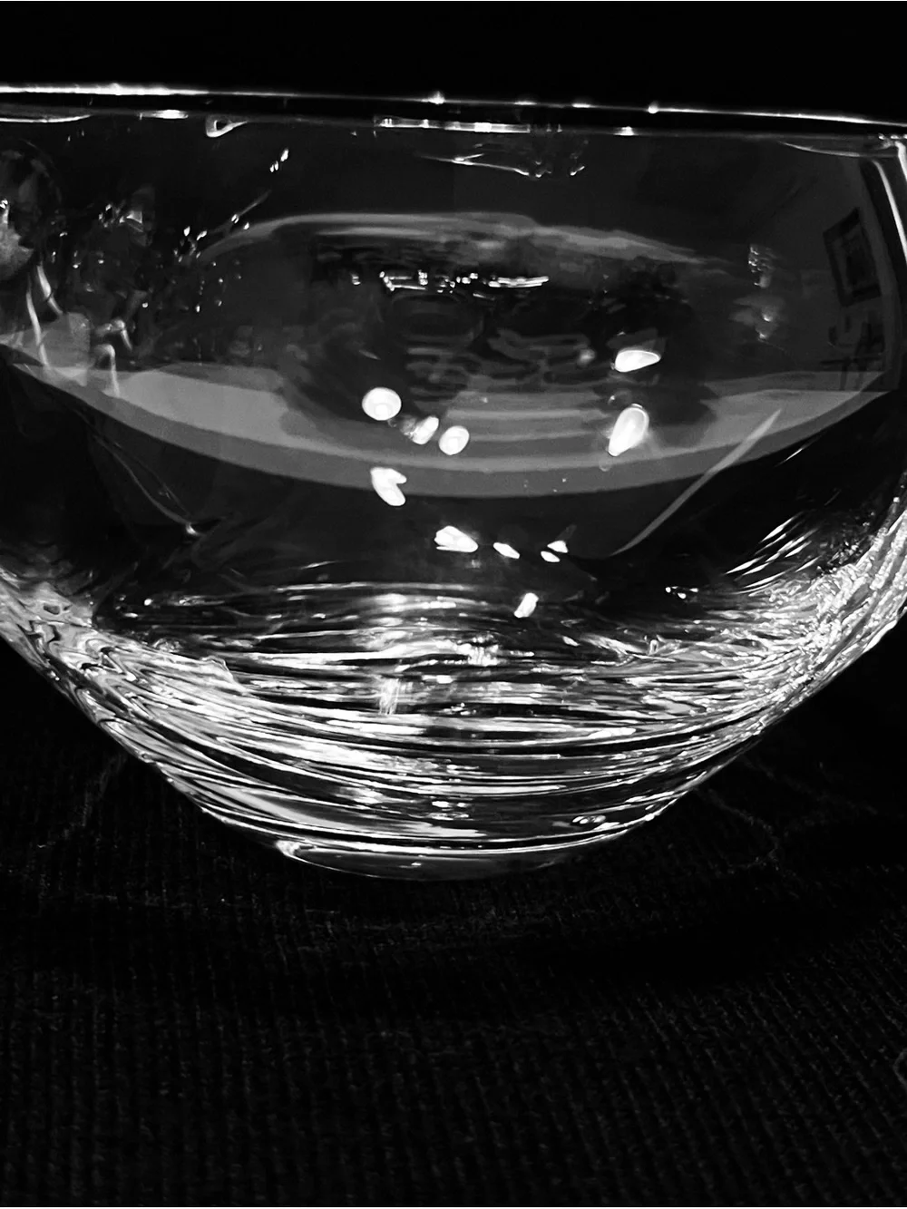Vintage Simon Pierce Crystal Desert Bowls Set of 3-4.5” Diameter